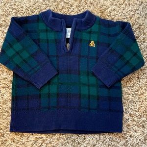 12-18 month 1/4 zip plaid Baby Gap sweater
